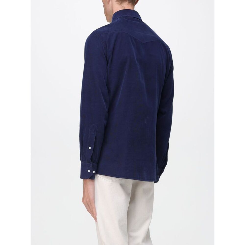 Brunello Cucinelli Shirt Men Blue - Picture 3 of 4